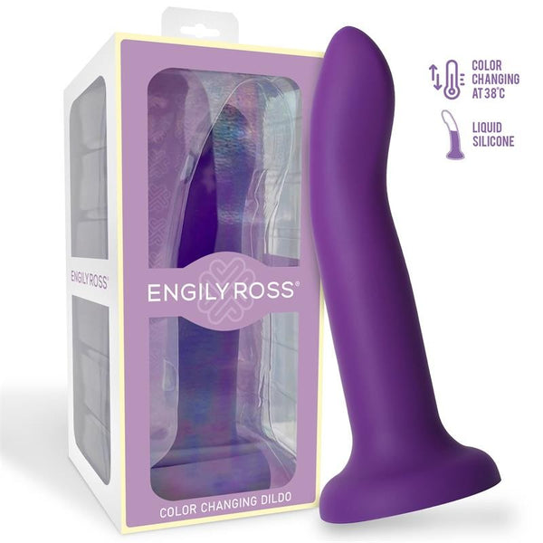 Dildo que Cambia de Color Púpura a Rosa, 21 cm Talla L - ENGILY ROSS - Dildos o Consoladores