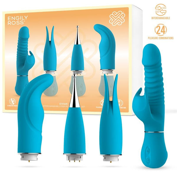 Eivian: El Set Multifuncional de Placer con 4 Accesorios Intercambiables - ENGILY ROSS - Vibradores