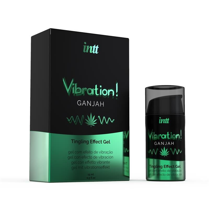 Gel vibrador efecto calor cannabis 15ml - Intt - Estimulantes sexuales