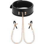 BegMe Collar negro de cadenas y pinzas pezones - BegMe - Kits para BDSM