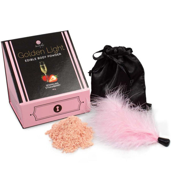 Golden Light Polvos comestibles Fresa y Cava - Secret Play - Tangas Comestibles Bragas y chuches