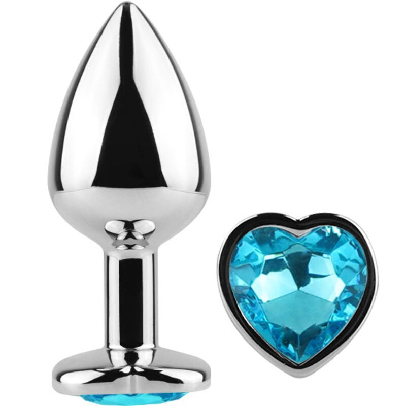 Plug anal con joya corazón S azul - Secret Play - Plugs anales (2)