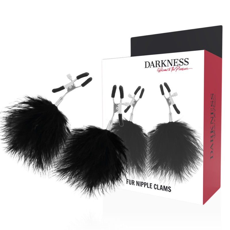 Pinzas para pezones con plumas - Darkness - Kits para BDSM (3)