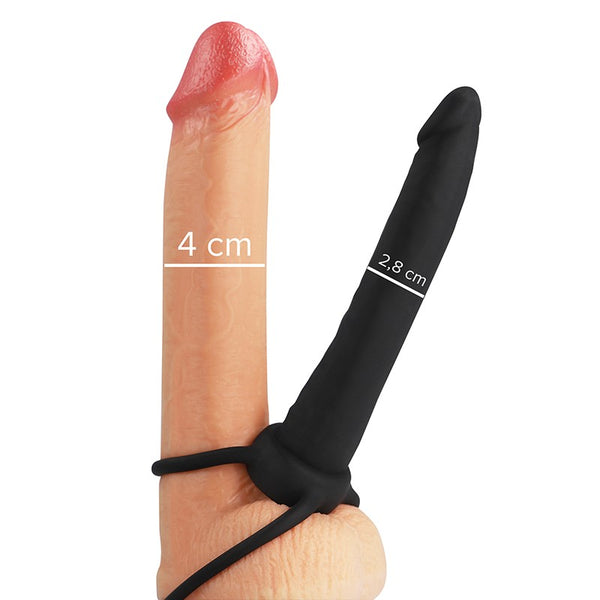 Arnés para doble penetración Cobi Onyx - Mythology - Arneses con pene o dildo Strap-On