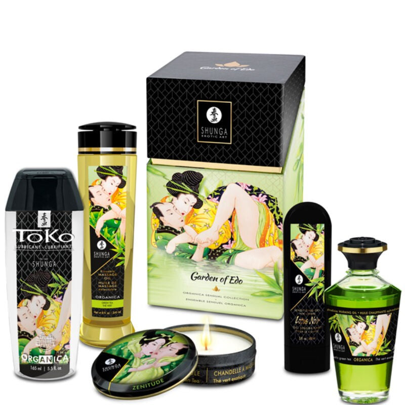 Kit Jardín de Edo - Shunga - Aceite para masajes eróticos