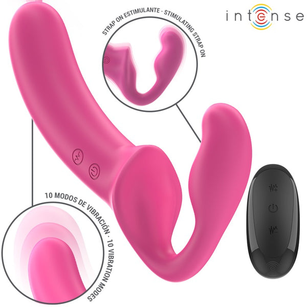 Vibrador Doble Strapless Amy Control Remoto 0