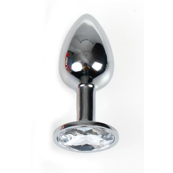 Transparente Plug metalico S con brillante