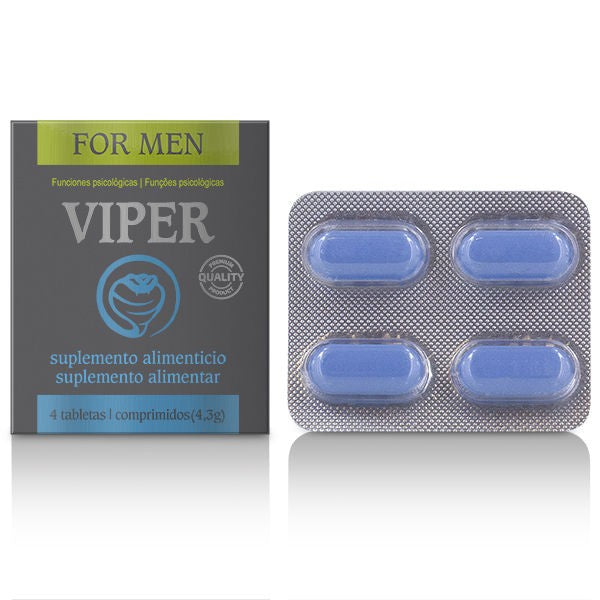 VIPER FOR MEN 4 TABS - Potenciadores sexuales