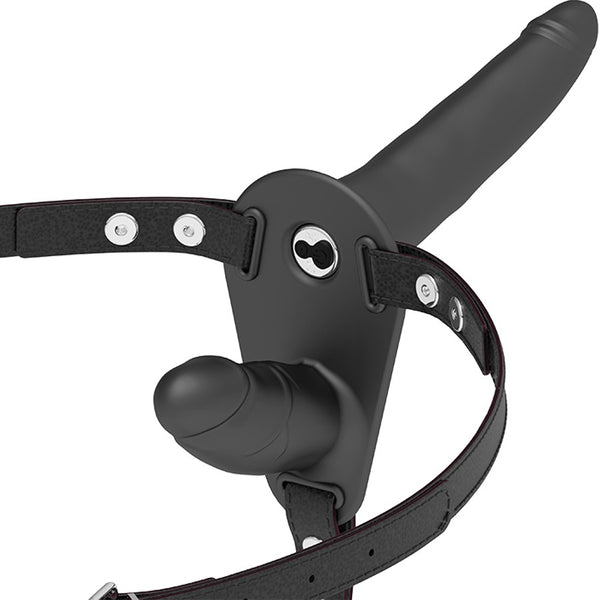 Arnés vibrador doble penetración negro - FetishSubmissive - Arneses con pene o dildo Strap-On