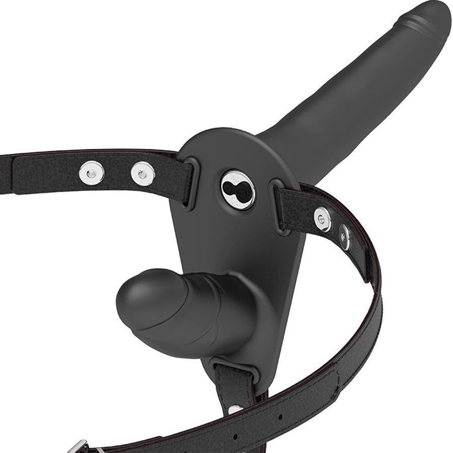 Arnés vibrador doble penetración negro - FetishSubmissive - Arneses con pene o dildo Strap-On