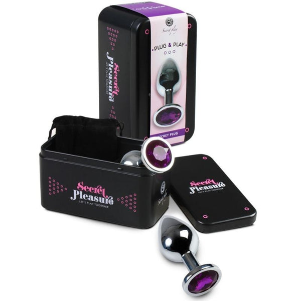 Lila Plug metalico S con brillante
