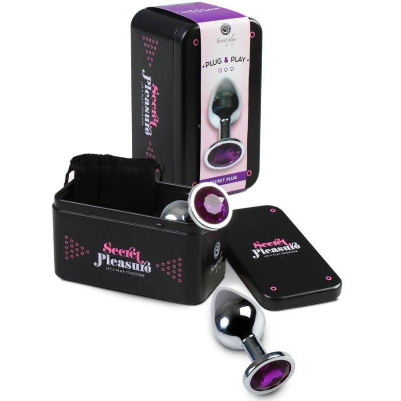 Lila Plug metalico S con brillante - Secret Play - Plugs anales (2)