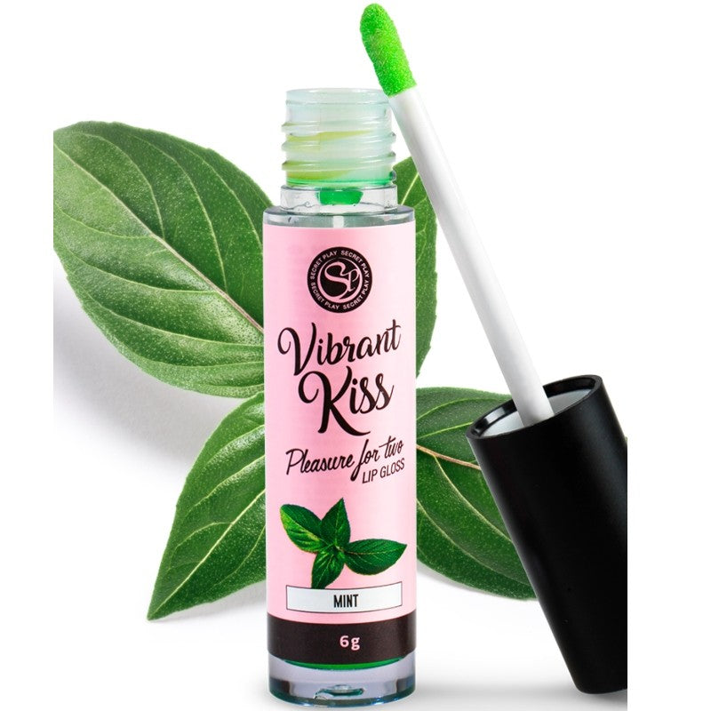 Brillo labial vibrador sabor menta - Secret Play - Estimulantes sexuales