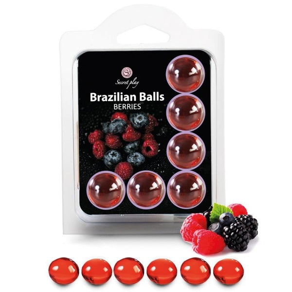 6 Bolas aceite frutas del bosque - Secret Play - Aceite para masajes eróticos