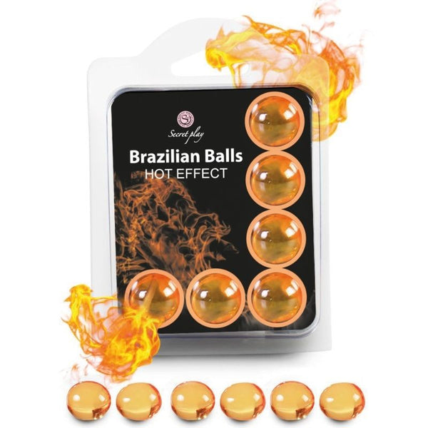 6 bolas aceite efecto calor - Secret Play - Aceite para masajes eróticos