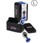 Plug metálico L con brillo azul - Secret Play - Joyas Anales (2)