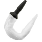 Plug anal negro con cola blanca - Darkness - Plugs anales