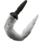 Plug anal silicona con cola gris - Darkness - Plugs anales