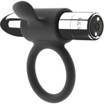 Silver Cameron - Black Silver - Anillo vibrador para el pene (con y sin vibración)