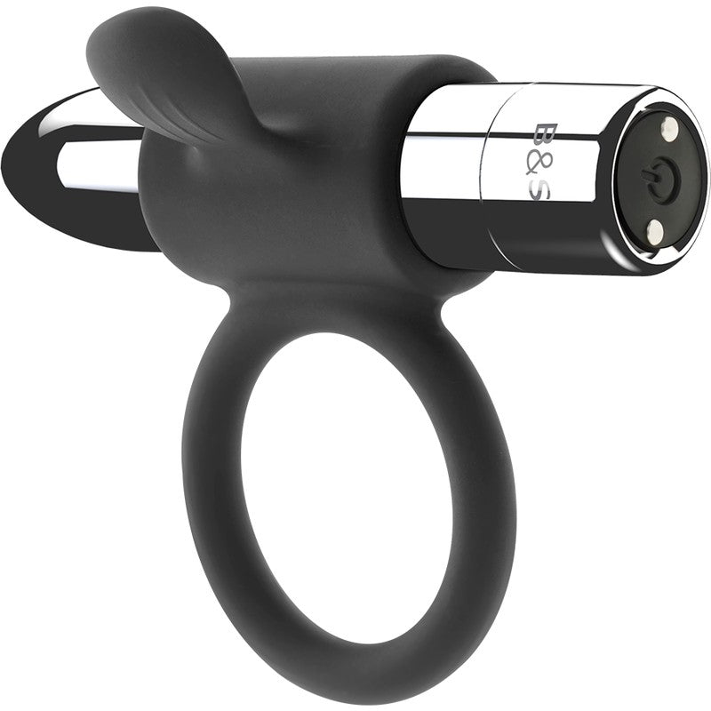 Silver Cameron - Black Silver - Anillo vibrador para el pene (con y sin vibración)