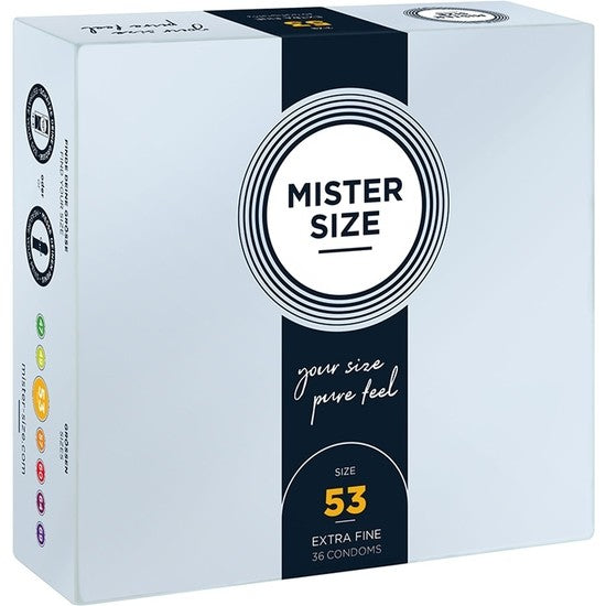 Mister Size Talla 53 Caja 36 uds extrafinos - Mister Size - Comprar preservativos o condones