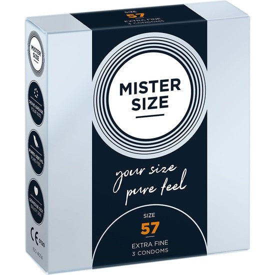 Mister Size Talla 57 Caja 3 uds extrafinos - Mister Size - Comprar preservativos o condones