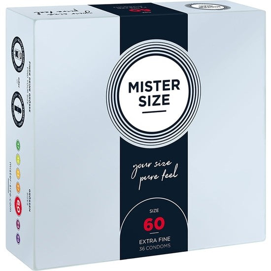 Mister Size Talla 60 Caja 36 uds extrafinos - Mister Size - Comprar preservativos o condones