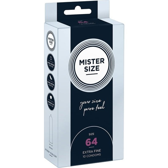 Mister Size Talla 64 Caja 10 uds extrafinos - Mister Size - Comprar preservativos o condones