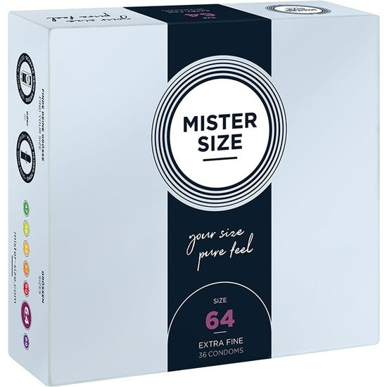 Mister Size Talla 64 Caja 36 uds extrafinos - Mister Size - Comprar preservativos o condones