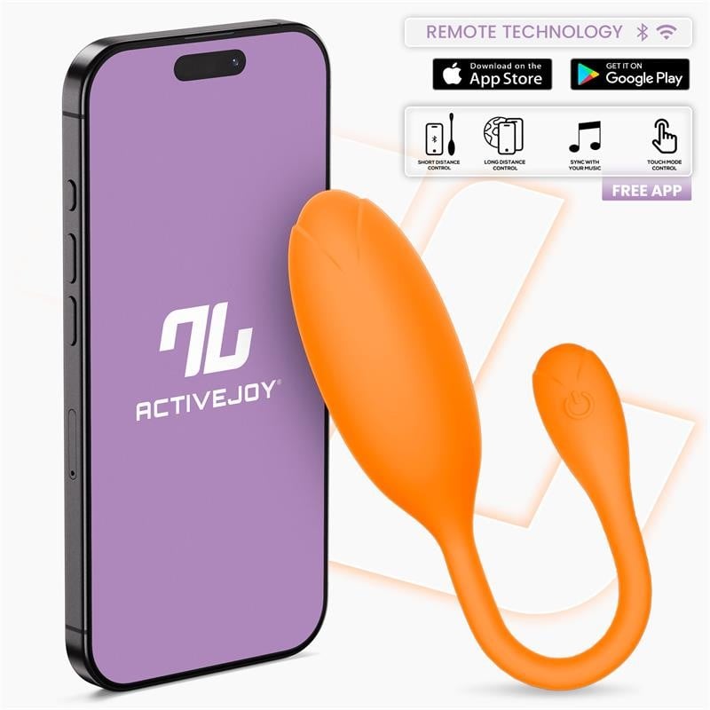 Logan Huevo Vibrador con APP Diseño Unibody en Naranja - Intoyou App Series - Vibradores
