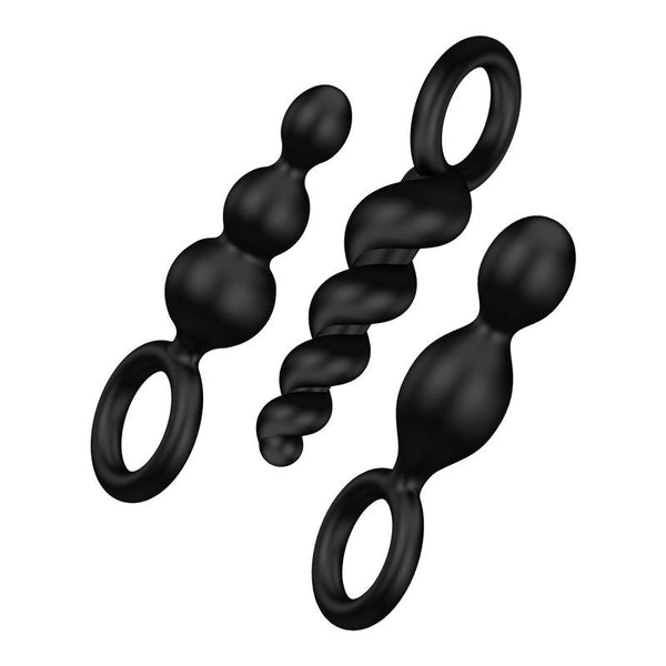 Pack de 3 Plugs Silicona Negro 0