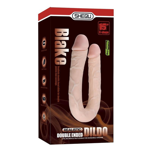 Dildo doble forma de U Blake 46 cm