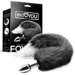 Plug Anal con Cola Negro y Blanco Talla M - Intoyou - Joyas Anales (2)