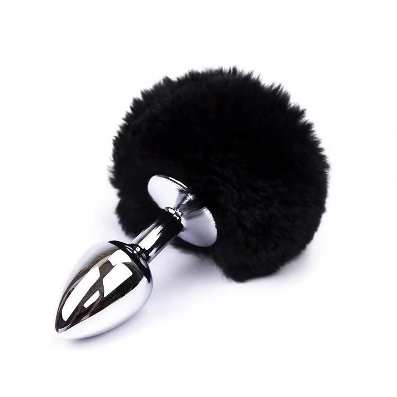 Plug Anal con Pompón Negro Talla S - AfterDark - Plugs anales
