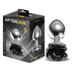 Plug de Metal con Rosa Negra Talla S - AfterDark - Plugs anales