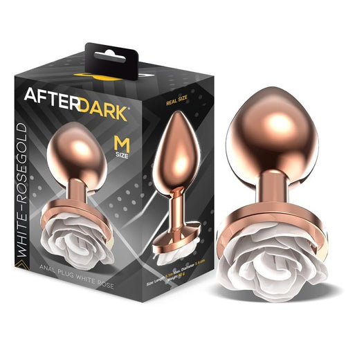 Plug de Metal Rosa Blanca Talla M