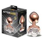 Plug de Metal Rosa Blanca Talla S - AfterDark - Plugs anales