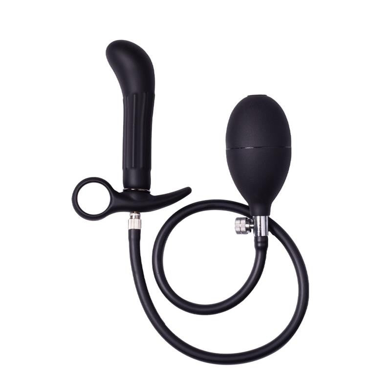 Plug Anal Inflable con Bomba Negro - Bondage Play - Plugs anales