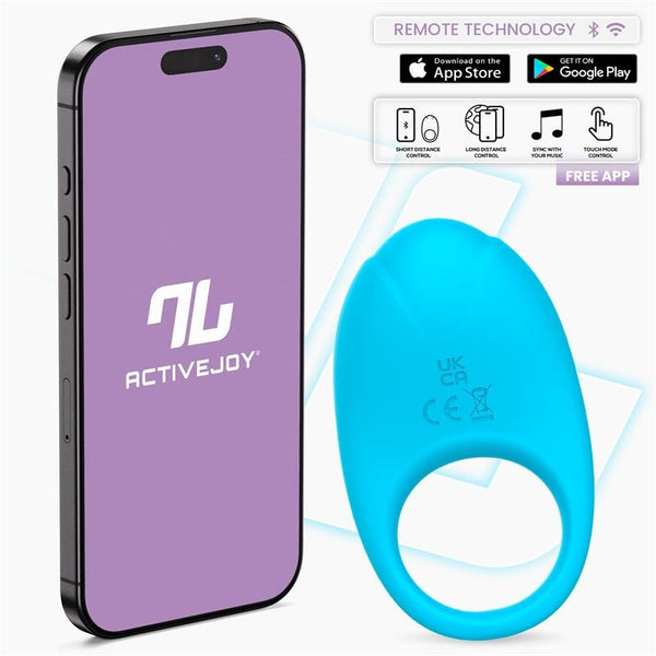 Anillo Vibrador Ringo con APP Azul - Intoyou App Series - Anillo vibrador para el pene (con y sin vibración)