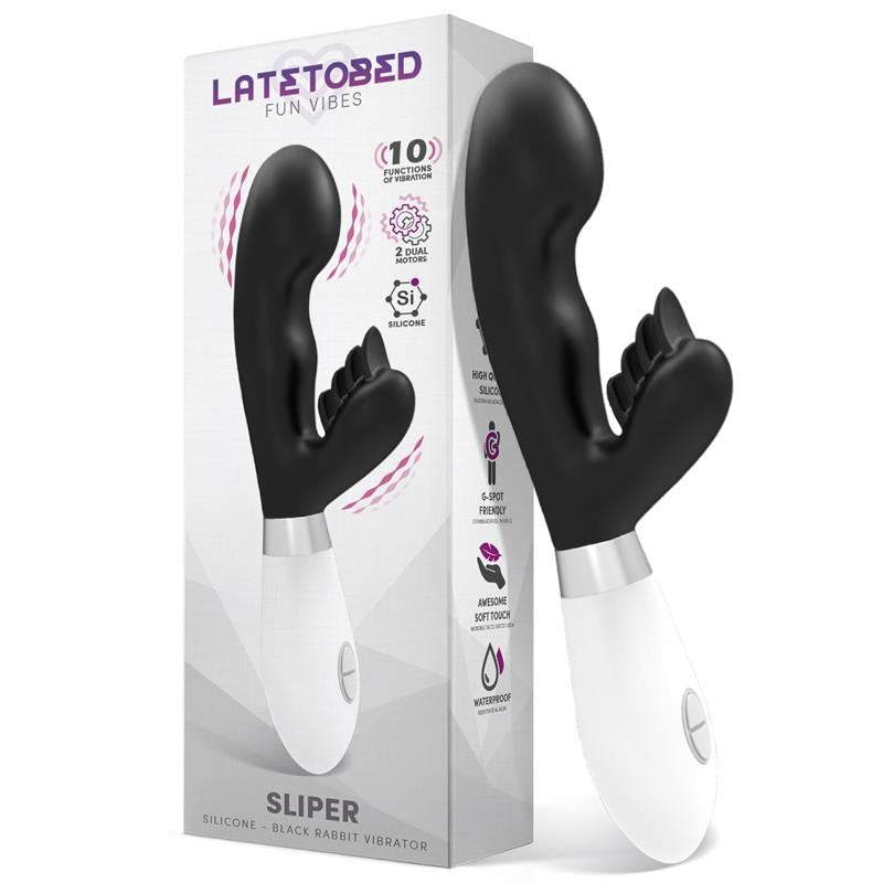 Sliper Vibrador Conejito Negro - Latetobed - Vibradores (2)