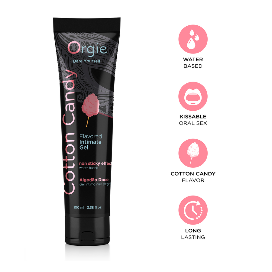 Lubricante sabor algodón azúcar 100 ml - Orgie - Lubricantes sexuales