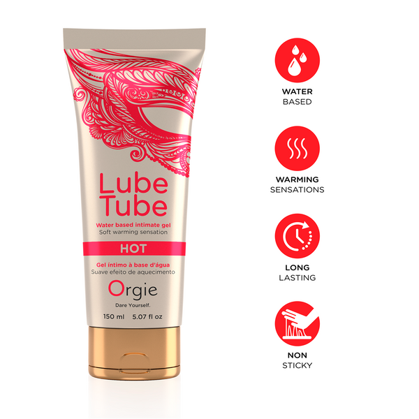 Lubricante Tube Hot Efecto Calor 150 ml - Orgie - Lubricantes sexuales