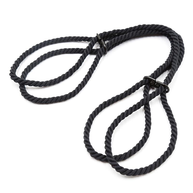Esposas negro algodon 100% - Darkness - Esposas para BDSM