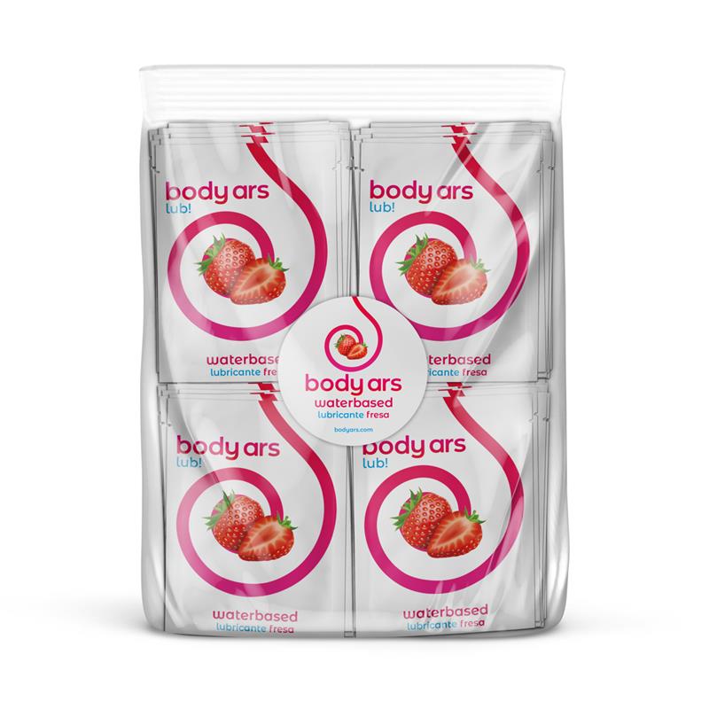 Monodosis Lubricante Fresa 100 x 4ml - BodyArs - Lubricantes sexuales