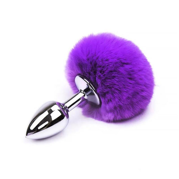Plug Anal con Pompón Púrpura Talla S - AfterDark - Plugs anales