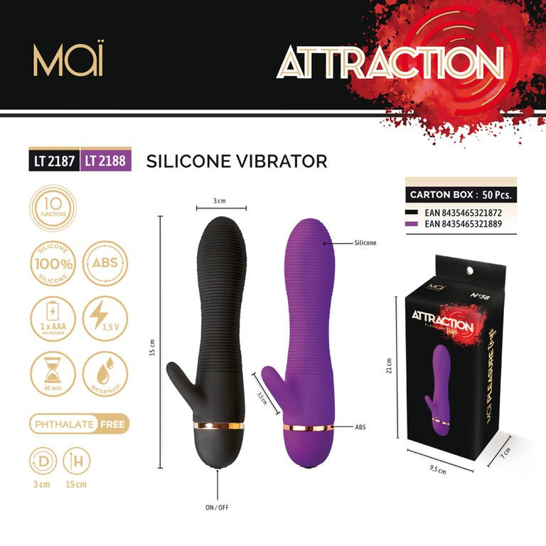 Mai nº58 Vibrador Silicona Negro - Mai - Vibradores (2)