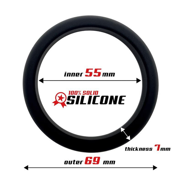 Anillo para el Pene 5.5 cm Negro - Beast Rings - Anillo vibrador para el pene (con y sin vibración)