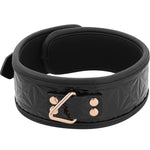 Collar negro cuero vegano 1