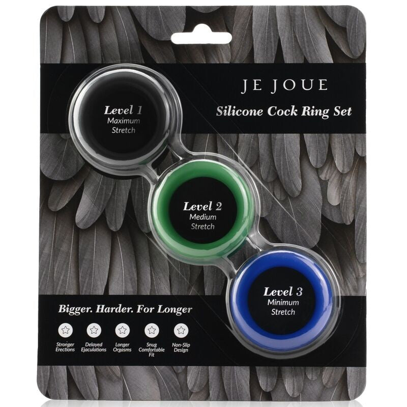 Set de Anillos Jejoue - JeJoue - Anillo vibrador para el pene (con y sin vibración) (2)