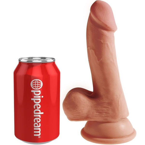 King Cock 3D Dildo Triple Densidad 6.5 Caramelo 1